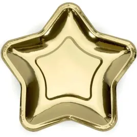 talerzyki-papierowe-gwiazdki-zlote-chrom-23-cm-6-szt