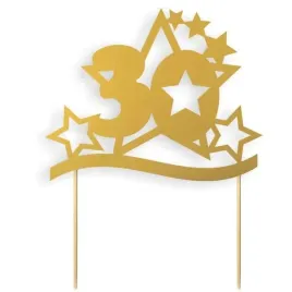 topper-papierowy-30-urodziny-stars-zloty-17-cm
