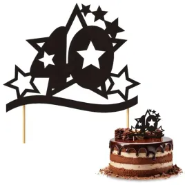 topper-papierowy-urodziny-40-stars-czarny-17-cm