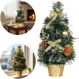 choinka-classic-mini-ozdobiona-osniezona-zlota-guirca-40-cm