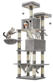 drapak-dla-kota-legowisko-wieza-drzewko-budka-wysoki-szary-xxxl