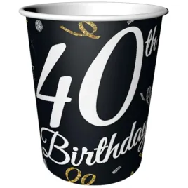 kubeczki-papierowe-happy-birthday-40-urodziny-bandc-czarny-godan-200-m