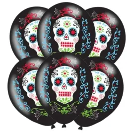 balony-day-of-the-dead-czarne-amscan-11-6-szt