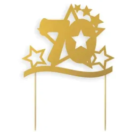 topper-papierowy-70-urodziny-stars-zlota-17-cm