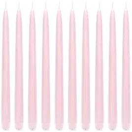 swieca-stozkowa-classic-pastel-rozowa-jasna-240-mm-10-szt