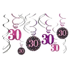 swiderki-wiszace-urodziny-30-pink-celebration-amscan-12-szt