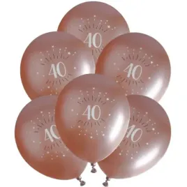 balony-sparkling-liczba-40-rozowe-zloto-santex-12-6-szt