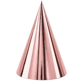 czapeczki-papierowe-lustrzane-rozowo-zloty-partydeco-6-szt