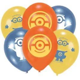 balony-minionki-pastel-mix-amscan-9-6-szt