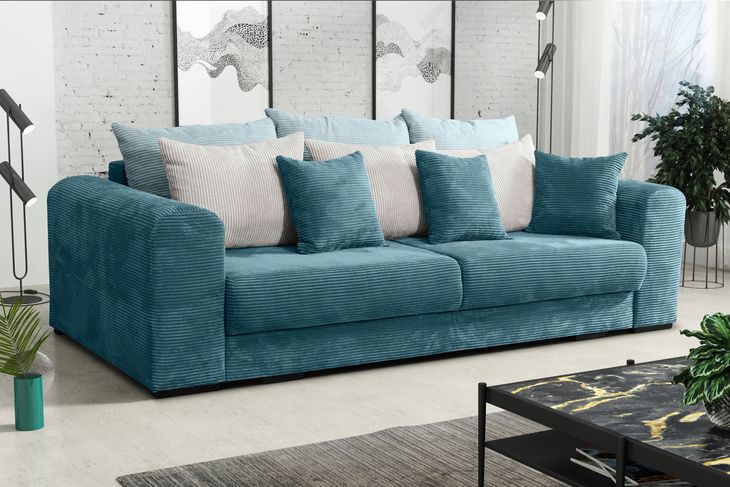 GOLDEN kanapa sofa PODUSZKI wymiar 276 cm powierzchni spania 220x170cm
