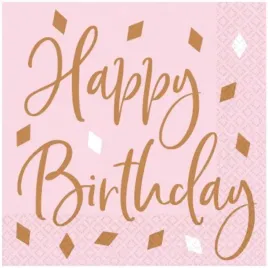 serwetki-happy-birthday-amscan-rozowo-zloto-33-cm-16-szt