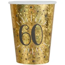kubeczki-papierowe-60-urodziny-holo-gold-santex-250-ml-10-szt