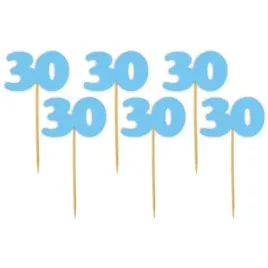 pikery-30-urodziny-classic-blekitne-6-szt