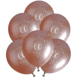 balony-sparkling-liczba-60-rozowe-zloto-santex-12-6-szt