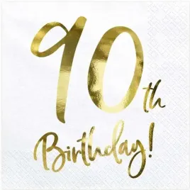 serwetki-90-urodziny-90th-birthday-partydeco-biale-33-cm-20-szt
