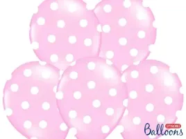 balony-14-kropki-pastel-baby-pink-strong-50-szt