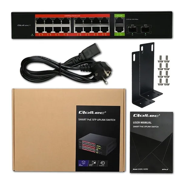 switch-qoltec-52292-16-portow-standard-pracy-portow-lan-10-100-1000-mbps