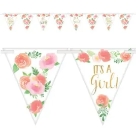 baner-flagi-floral-baby-its-a-girl-amscan-457-cm