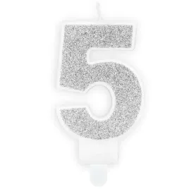swieczka-na-tort-cyfra-5-srebrna-brokatowa-partydeco-7-cm