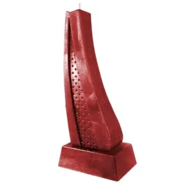 swieca-zagiel-czerwony-metalik-candellana-23-x-8-cm