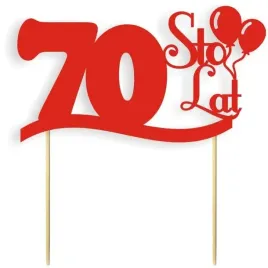 topper-papierowy-urodziny-70-czerwona-17-cm