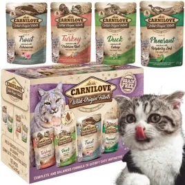 carnilove-4-smaki-zestaw-mix-smakow-dla-kota-cat-kaczka-indyk-pstrag-12x85g