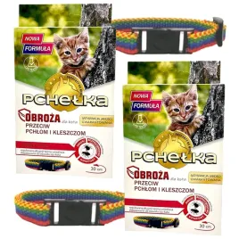 pchelka-pielegnacyjna-obroza-dla-kota-wodoodporna-regulowana-30cm-2szt