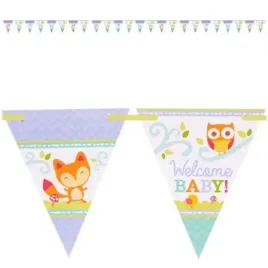 baner-flagi-woodland-welcome-baby-amscan-450-cm