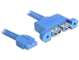 delock-82941-kabel-usb-usb-3-2-gen-1-3-1-gen-1-045-m-2-x-usb-a-niebie
