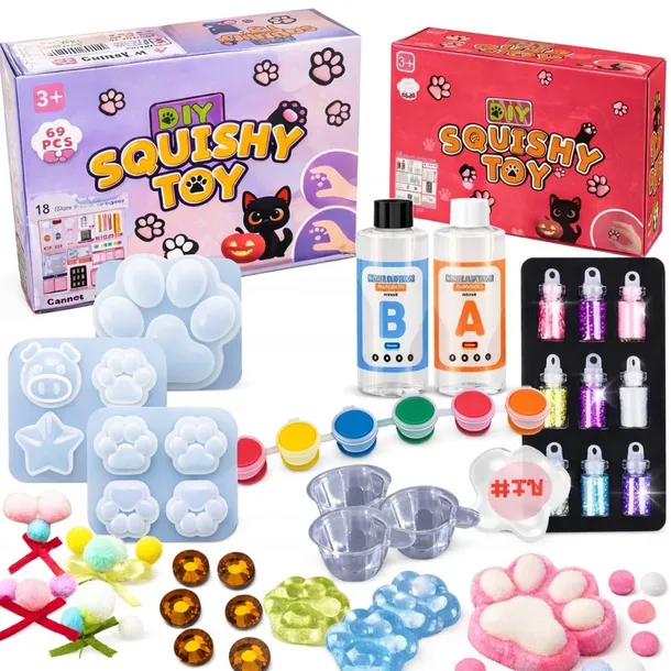 Zestaw DIY do tworzenia antystresowych łapek Squishy