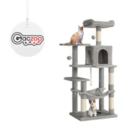 gaczoo-drapak-dla-kota-duzy-wieza-legowisko-55-x-45-x-143-cm-jasny-szary