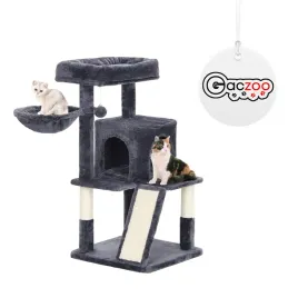 gaczoo-drapak-dla-kota-domek-legowisko-50-x-50-x-96-cm-ciemny-szary