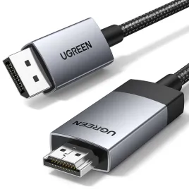 kabel-displayport-do-hdmi-ugreen-dp119-4k-60hz-1m-szary