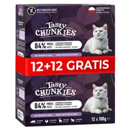 bezzbozowa-karma-dla-kota-tasty-chunkies-mix-smakow-84percent-miesa-12-12-gratis