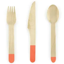 sztucce-drewniane-summer-time-pomaranczowe-16-cm-18-szt
