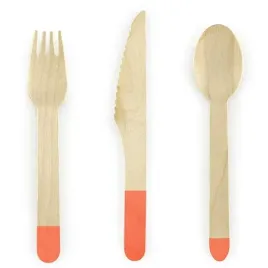 sztucce-drewniane-classic-pomaranczowe-16-cm-18-szt