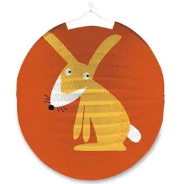 lampion-papierowy-zajaczek-brazowy-amscan-25-cm