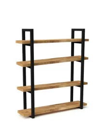 polka-wiszaca-metal-drewno-dab-loft-4-poziomy