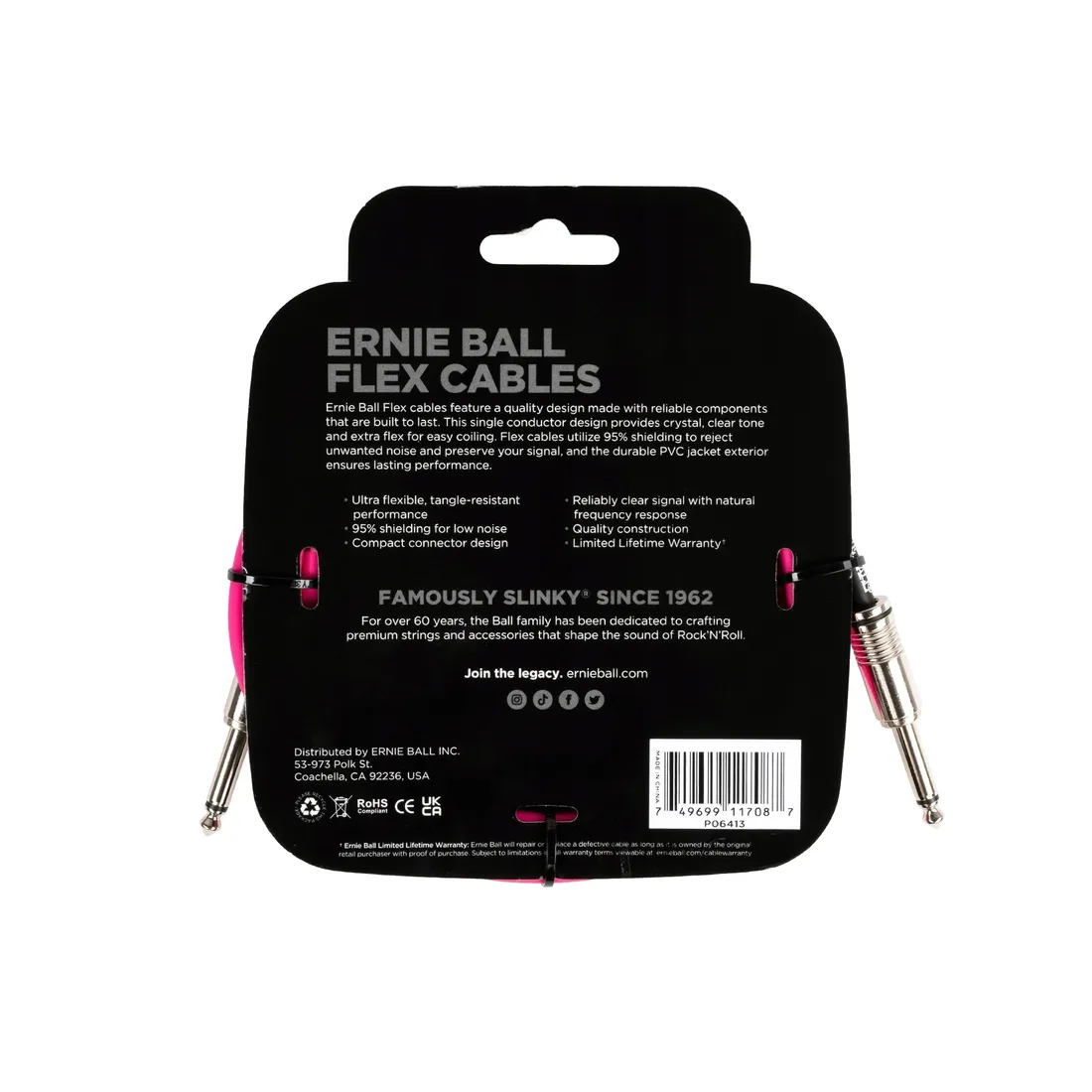 ernie-ball-flex-cable-pink-kabel-gitarowy-3m-waga-z-opakowaniem-1-kg