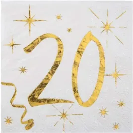 serwetki-20-urodziny-gold-santex-biale-25-cm-20-szt