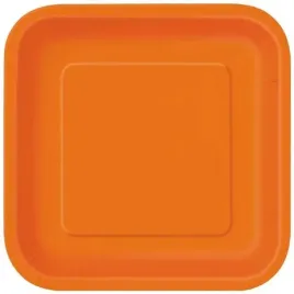 talerzyki-papierowe-kwadrat-xl-pomaranczowe-23-cm-14-szt