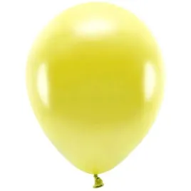 balony-ekologiczne-zolty-metalik-partydeco-10-100-szt