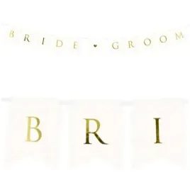 baner-bride-groom-partydeco-bialy-155-cm