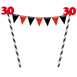 dekoracja-na-tort-slomkowa-urodziny-30-czerwona