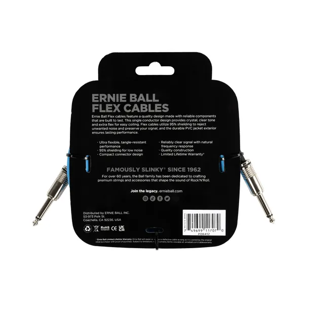 ernie-ball-flex-cable-blue-kabel-gitarowy-3m-rodzaj-gitarowy-z-wtykami-prostymi