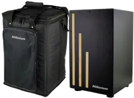 cajon-millenium-blackbox-czarny-matowy-efekt-werbla-pokrowiec-zestaw