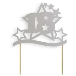 topper-papierowy-urodziny-18-stars-srebrna-17-cm