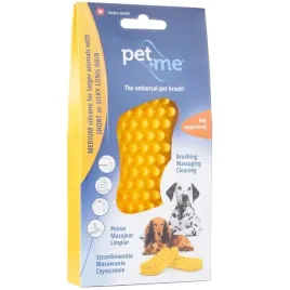 szczotka-dla-psa-pet-me-medium-silicone-yellow