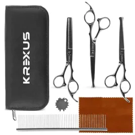 profesjonalne-nozyczki-do-strzyzenia-psow-kotow-czarne-zestaw-etui-grzebien