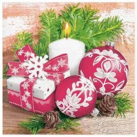 serwetki-czerwone-bombki-z-bialym-nadrukiem-maki-33-cm-20-szt